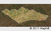 Satellite 3D Map of Camanongue, darken