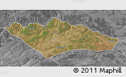 Satellite 3D Map of Camanongue, desaturated