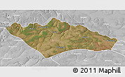 Satellite 3D Map of Camanongue, lighten, desaturated