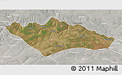 Satellite 3D Map of Camanongue, lighten, semi-desaturated