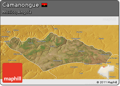 Satellite 3D Map of Camanongue, physical outside