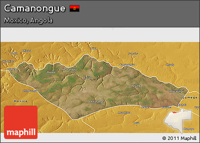Satellite 3D Map of Camanongue, physical outside