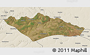 Satellite 3D Map of Camanongue, shaded relief outside