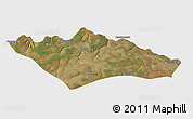 Satellite 3D Map of Camanongue, single color outside