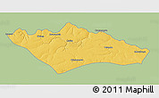 Savanna Style 3D Map of Camanongue, single color outside