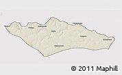 Shaded Relief 3D Map of Camanongue, cropped outside