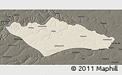 Shaded Relief 3D Map of Camanongue, darken