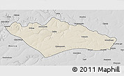 Shaded Relief 3D Map of Camanongue, desaturated