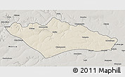 Shaded Relief 3D Map of Camanongue, semi-desaturated