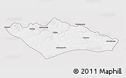 Silver Style 3D Map of Camanongue, single color outside