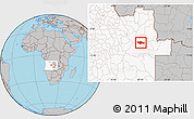 Gray Location Map of Camanongue, highlighted country