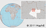 Gray Location Map of Camanongue, highlighted parent region