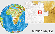 Physical Location Map of Camanongue, highlighted country
