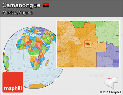 Political Location Map of Camanongue