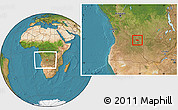 Satellite Location Map of Camanongue, within the entire country