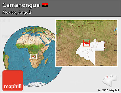 Satellite Location Map of Camanongue, highlighted parent region