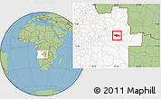 Savanna Style Location Map of Camanongue, highlighted country