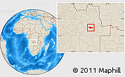 Shaded Relief Location Map of Camanongue