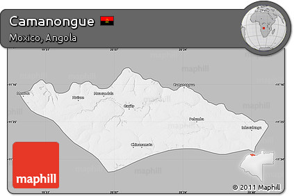 Gray Map of Camanongue, single color outside