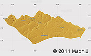 Physical Map of Camanongue, cropped outside