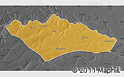 Physical Map of Camanongue, darken, desaturated