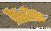 Physical Map of Camanongue, darken, semi-desaturated