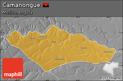 Physical Map of Camanongue, desaturated