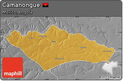 Physical Map of Camanongue, desaturated
