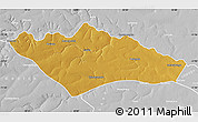Physical Map of Camanongue, lighten, desaturated