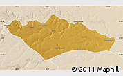 Physical Map of Camanongue, lighten