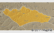 Physical Map of Camanongue, semi-desaturated
