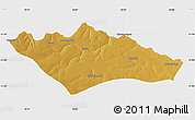 Physical Map of Camanongue, single color outside