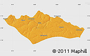 Political Map of Camanongue, single color outside