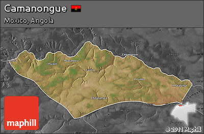 Satellite Map of Camanongue, darken, desaturated