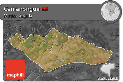 Satellite Map of Camanongue, darken, desaturated