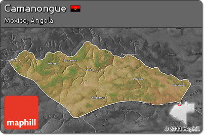 Satellite Map of Camanongue, darken, desaturated