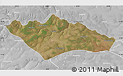 Satellite Map of Camanongue, lighten, desaturated