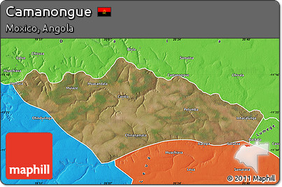 Satellite Map of Camanongue, political outside