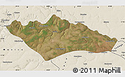Satellite Map of Camanongue, shaded relief outside