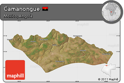 Satellite Map of Camanongue, single color outside
