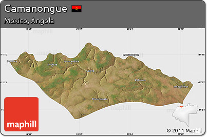 Satellite Map of Camanongue, single color outside