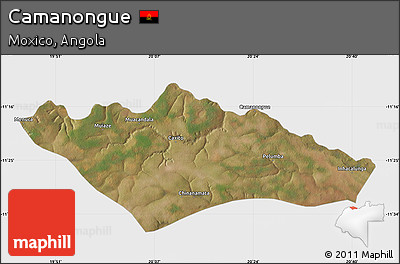 Satellite Map of Camanongue, single color outside