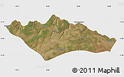 Satellite Map of Camanongue, single color outside
