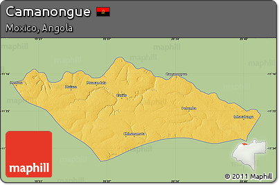 Savanna Style Map of Camanongue, single color outside