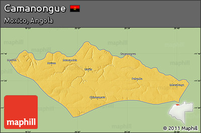 Savanna Style Map of Camanongue, single color outside