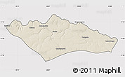Shaded Relief Map of Camanongue, cropped outside