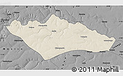 Shaded Relief Map of Camanongue, darken, desaturated