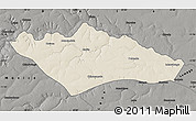 Shaded Relief Map of Camanongue, darken, semi-desaturated