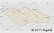 Shaded Relief Map of Camanongue, lighten, desaturated