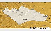 Shaded Relief Map of Camanongue, physical outside